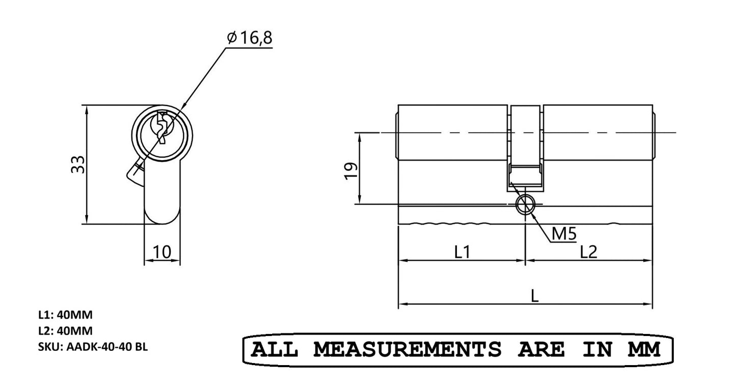Double Side 40/40 Black