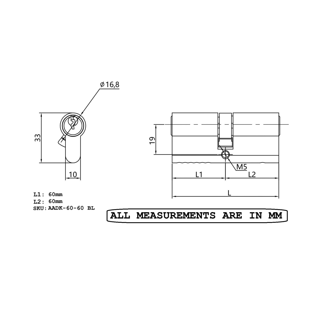 Double Side 60/60 Black